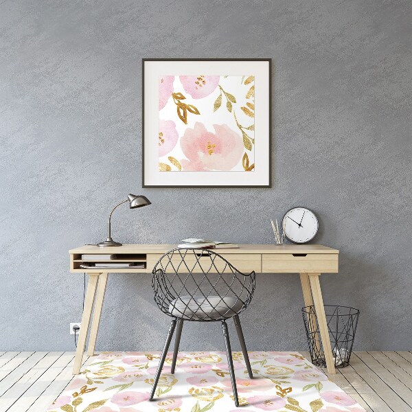 Stuhlmatte Pinke Blumen