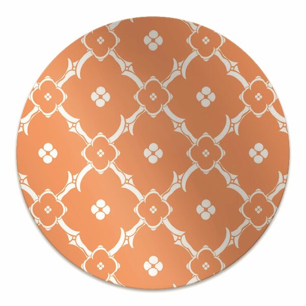 Stuhlmatte für Hartböden Orangefarbene Blumen