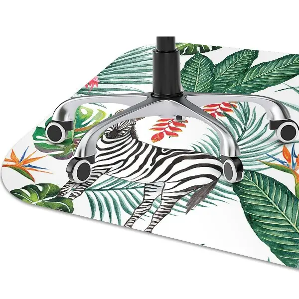 Bodenschutzmatte Flamingo und Zebra.