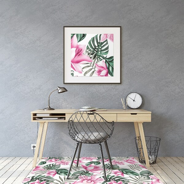Bürostuhlunterlage Rosa Garten