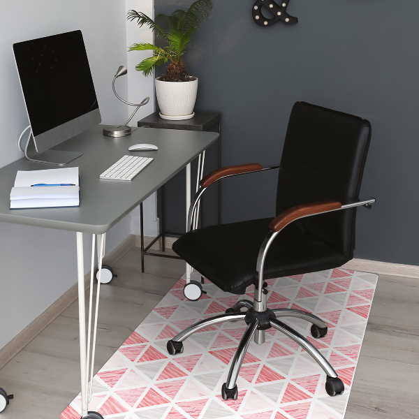 bodenschutzmatte bürostuhl Rosa Dreiecke