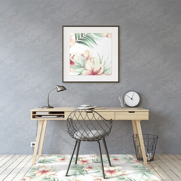 Bodenschutzmatte Hawaiische Blumen