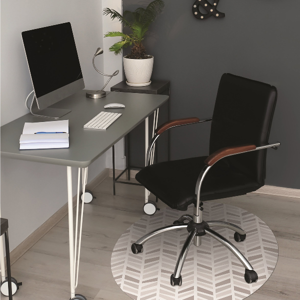 Bürostuhlunterlage Geometrie in Herringbone.