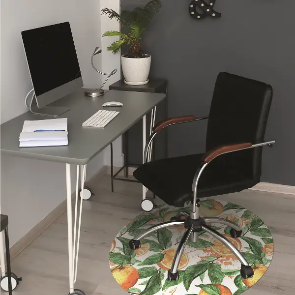 bodenschutzmatte schreibtischstuhl Orangen