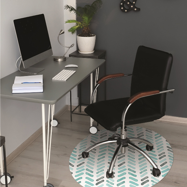 bodenschutzmatte bürostuhl Aquarell in Herringbone.