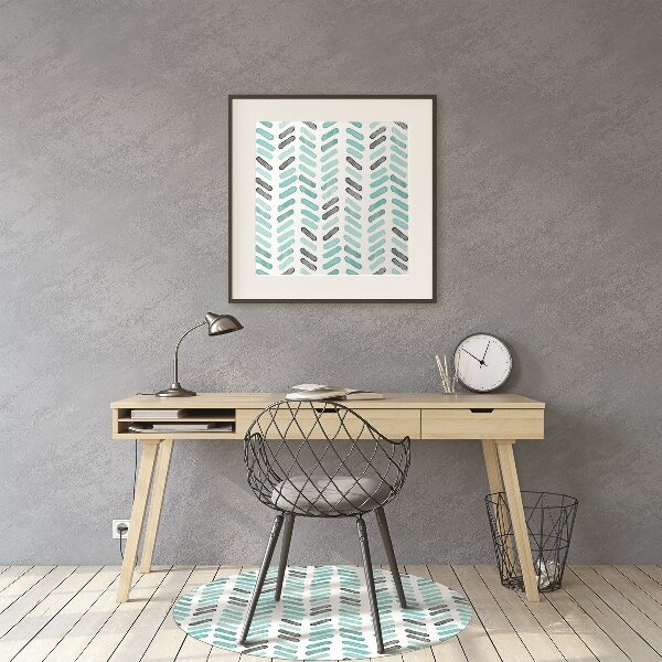 bodenschutzmatte bürostuhl Aquarell in Herringbone.