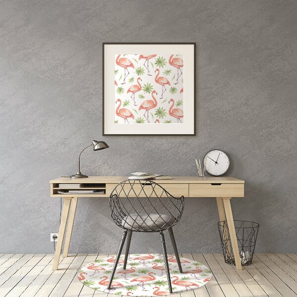 Stuhlmatte für Hartböden Flamingos