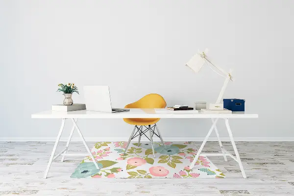 Stuhlmatte für Hartböden Frühlingsblumen