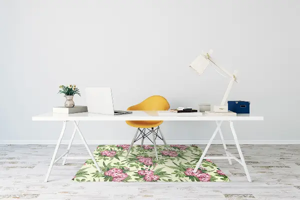 Bürostuhlunterlage Tropische Blumen