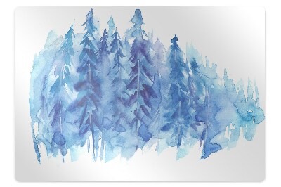 Bodenschutzmatte Aquarell Winterwald