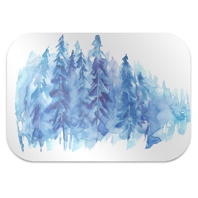 Bodenschutzmatte Aquarell Winterwald