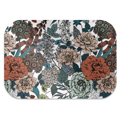 Stuhlmatte Retro-Blumen