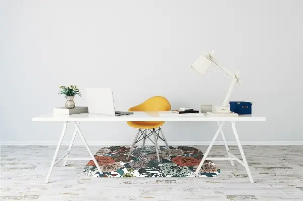 Stuhlmatte Retro-Blumen