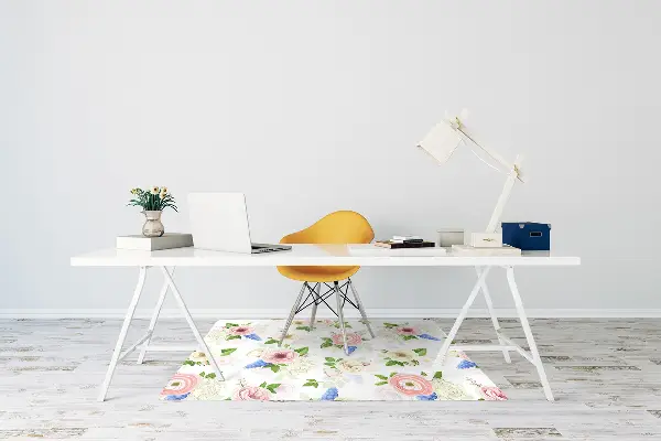 Stuhlmatte Gezogene Blumen