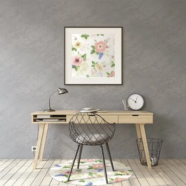 Stuhlmatte Gezogene Blumen