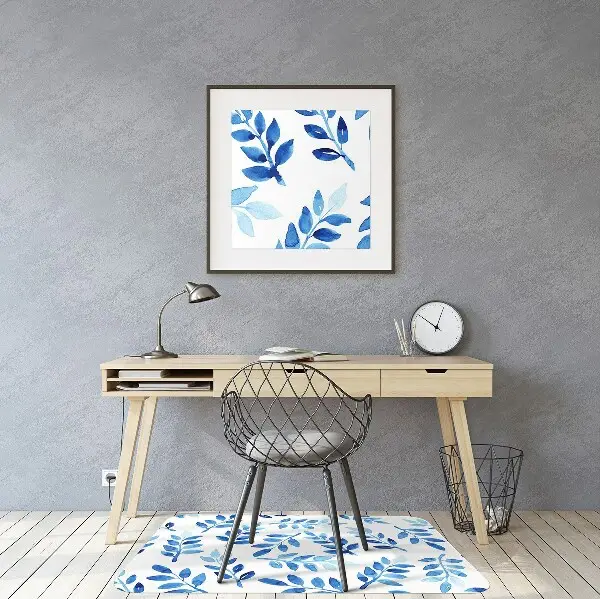 bodenschutzmatte schreibtischstuhl Blaues Aquarell