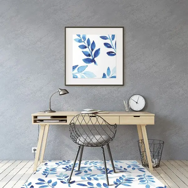 bodenschutzmatte schreibtischstuhl Blaues Aquarell