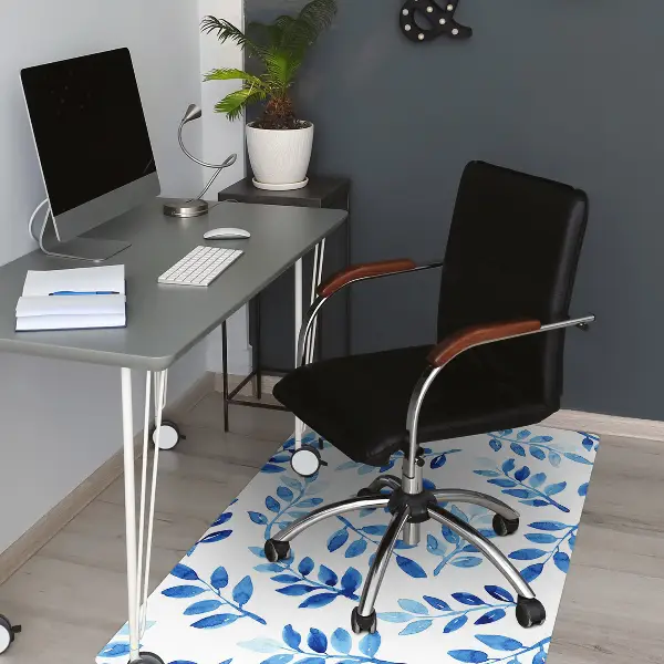 bodenschutzmatte schreibtischstuhl Blaues Aquarell