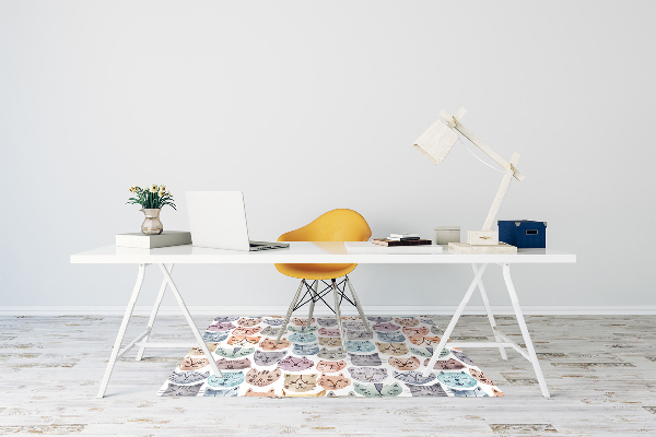 Stuhlmatte für Hartböden Aquarellkatzen