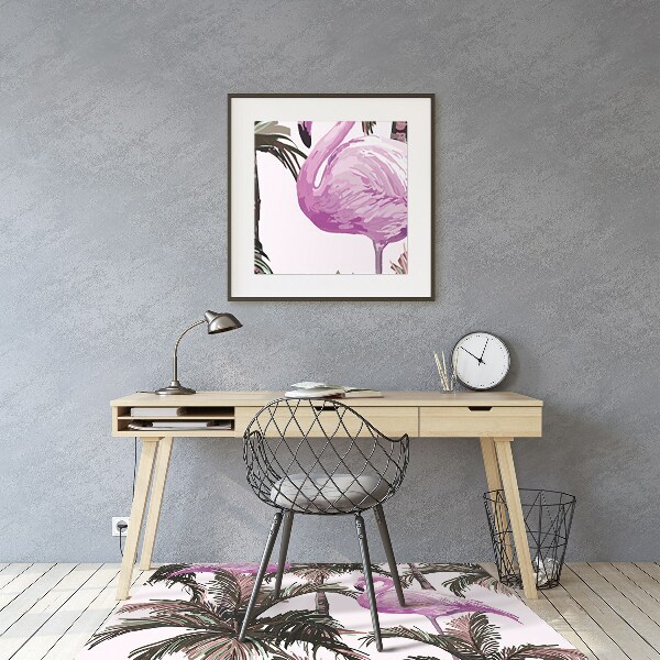 bodenschutzmatte schreibtischstuhl Flamingos in Palm.