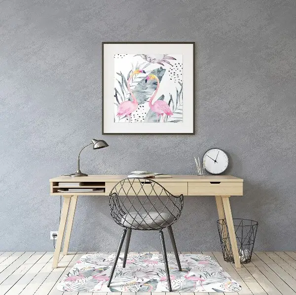 bodenschutzmatte bürostuhl Flamingos