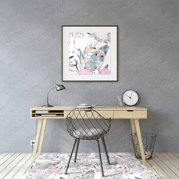 bodenschutzmatte bürostuhl Flamingos