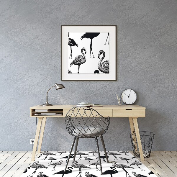 Stuhlmatte Retro-Stil der Flamingos