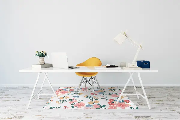 Bürostuhlunterlage Farbenfrohe Blumen