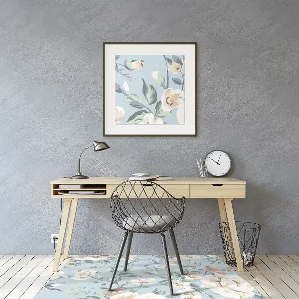 Bürostuhlunterlage Vintage-Art-Blumen