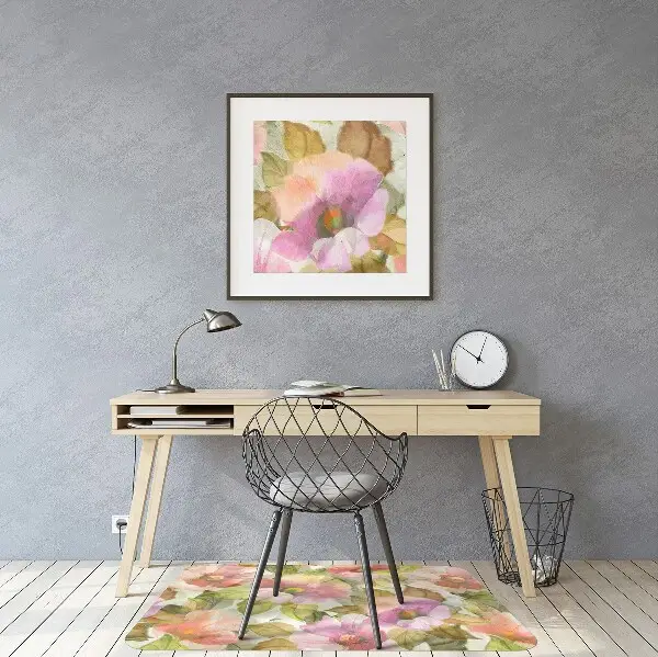 bodenschutzmatte bürostuhl Lackierte Blumen