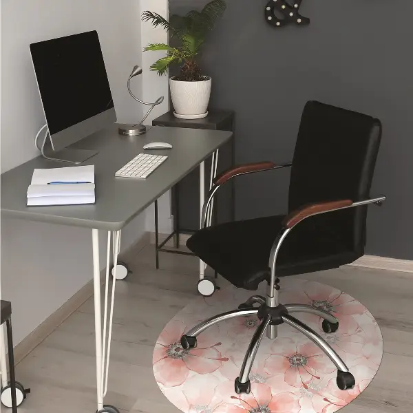 bodenschutzmatte schreibtischstuhl Orangefarbene Blumen