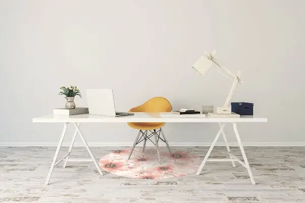 bodenschutzmatte schreibtischstuhl Orangefarbene Blumen