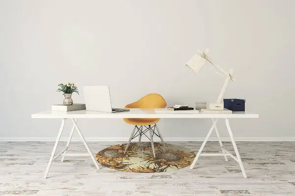 Stuhlmatte Retro Sonnenblumen
