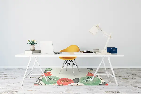 Bürostuhlunterlage Frühlingsblumen