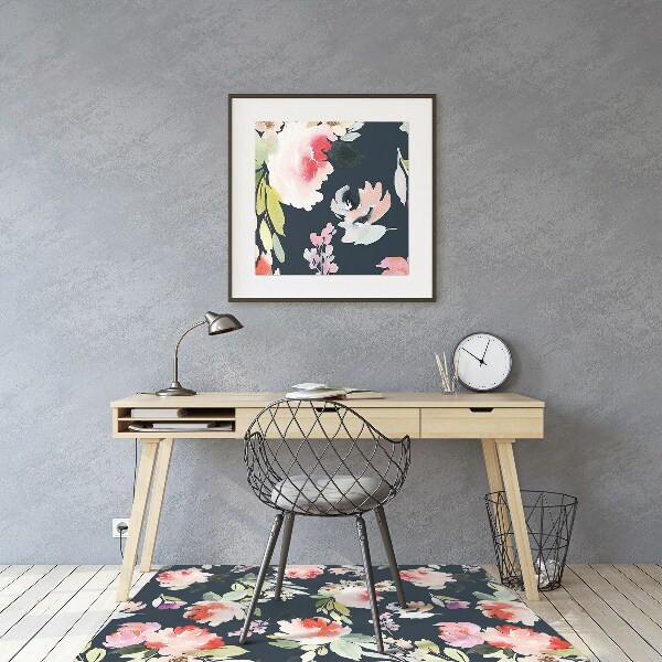 Stuhlmatte Lackierte Blumen