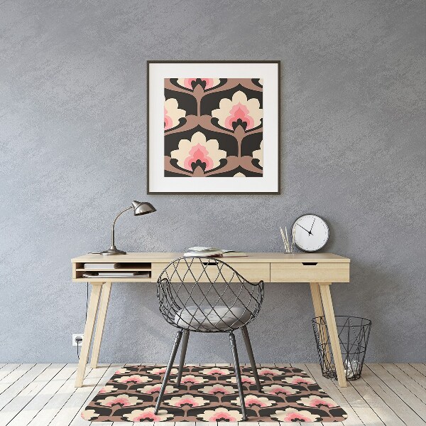 Bürostuhlunterlage Blumenmuster