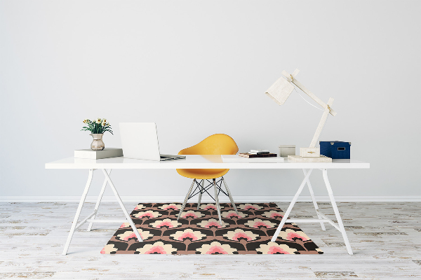 Bürostuhlunterlage Blumenmuster