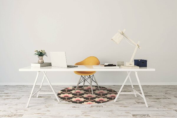 Bürostuhlunterlage Blumenmuster
