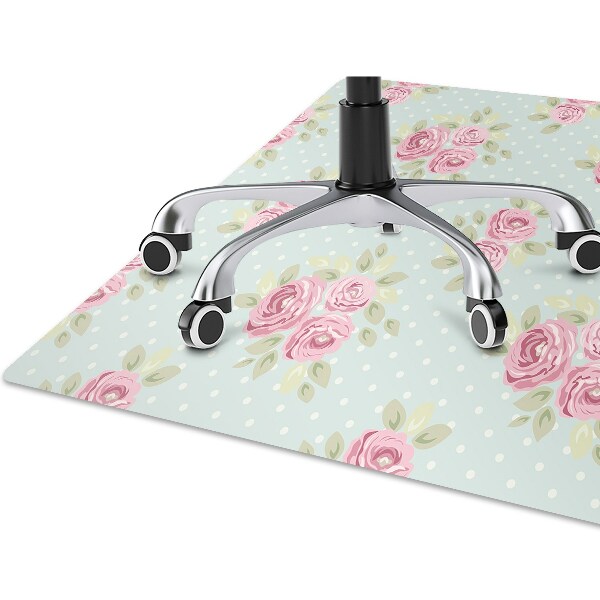 Stuhlmatte für Hartböden Rosa Blumensträuße