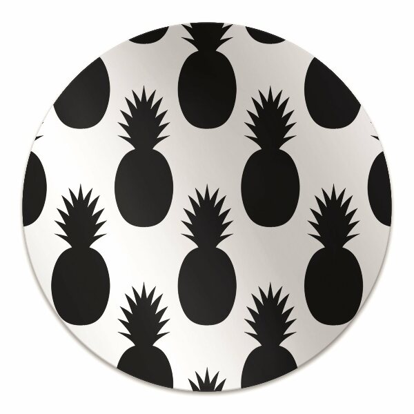 Bürostuhlunterlage Schwarze Ananas