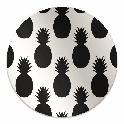 Bürostuhlunterlage Schwarze Ananas