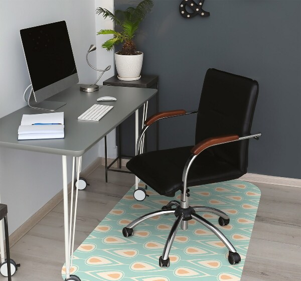 Stuhlmatte Retro-Muster