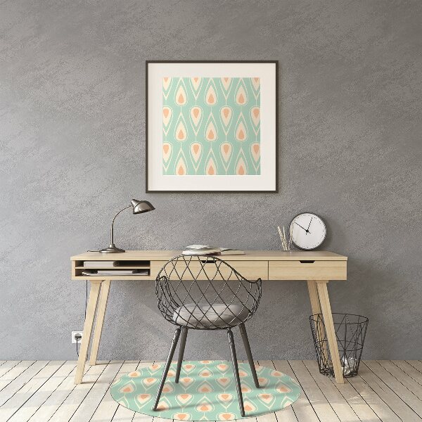 Stuhlmatte Retro-Muster