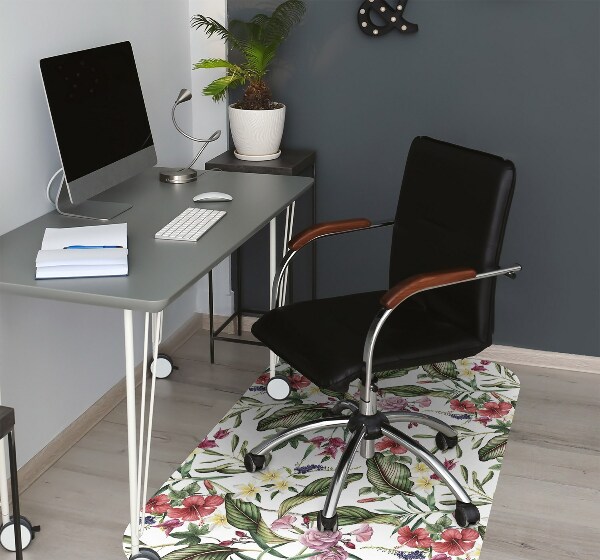 Bürostuhlunterlage Tropische Blumen