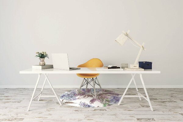 Stuhlmatte für Hartböden Lila Blätter