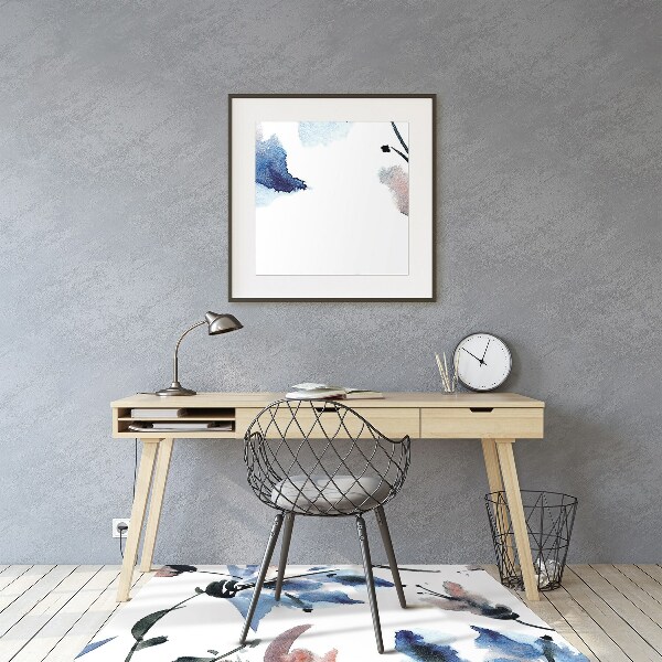 Stuhlmatte Aquarellblumen