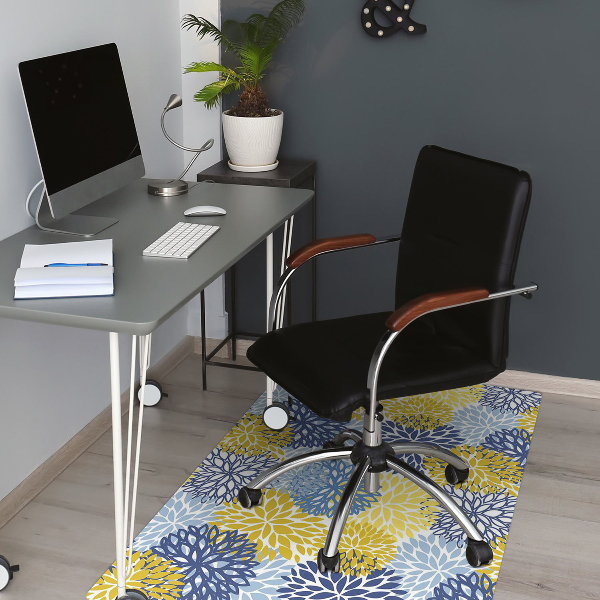 bodenschutzmatte bürostuhl Chrysantheme-Blumen