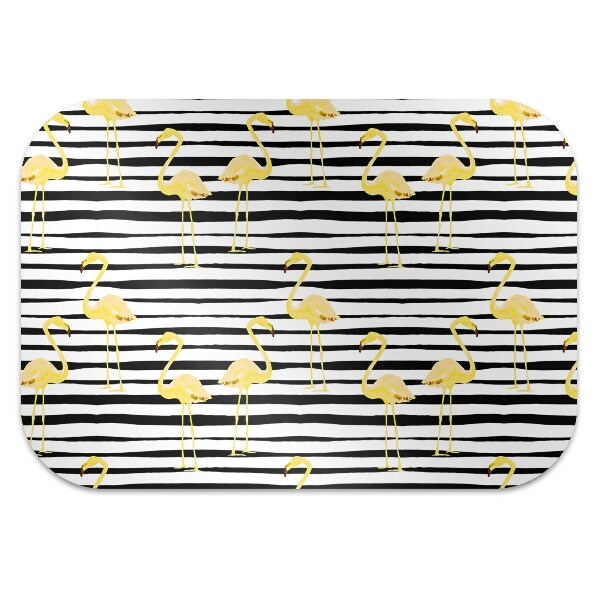 Stuhlmatte für Hartböden Goldene Flamingos