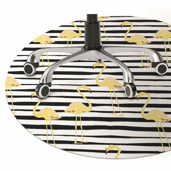 Stuhlmatte für Hartböden Goldene Flamingos