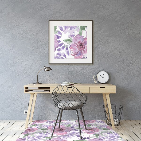 Bürostuhlunterlage Lilane Blumen